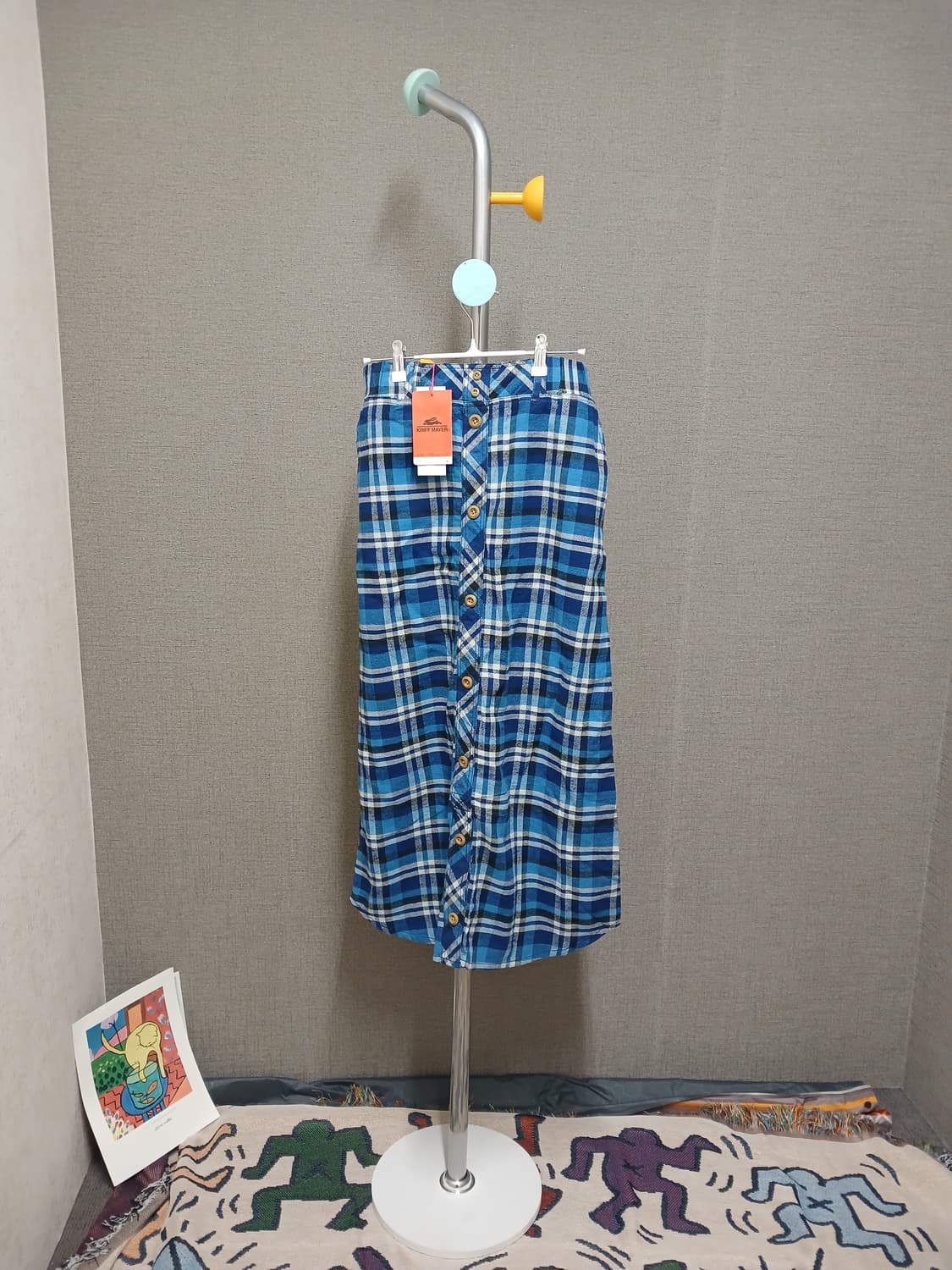 (새상품)Kriff Mayer 체크 롱스커트 상품이미지1