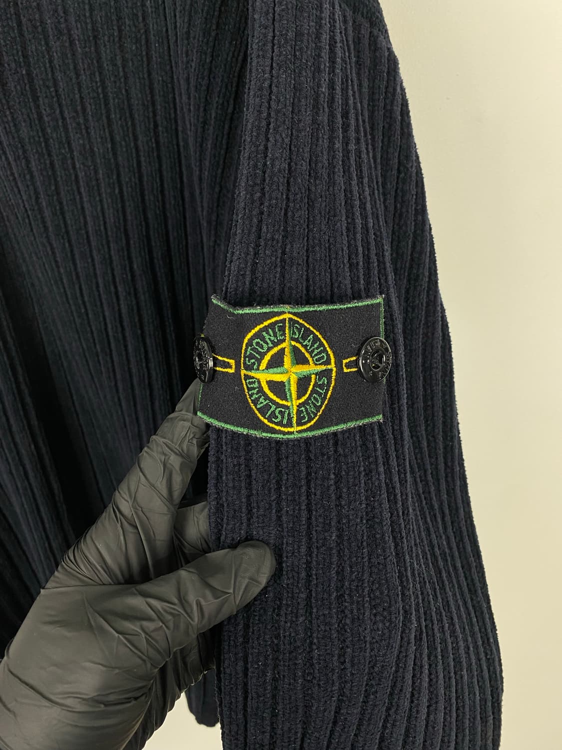 스톤아일랜드 네이비 골지 카라 니트 스웨터 M 상품이미지3