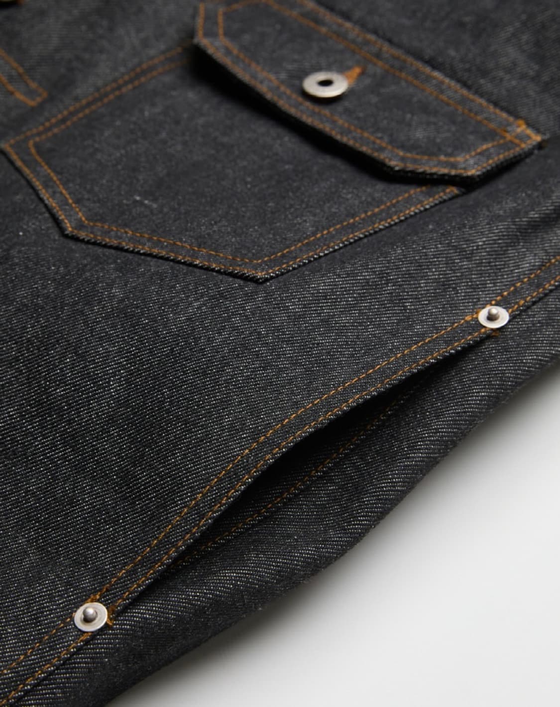 쿠어 타입1 리지드 데님 트러커 자켓 (인디고) L 상품이미지5