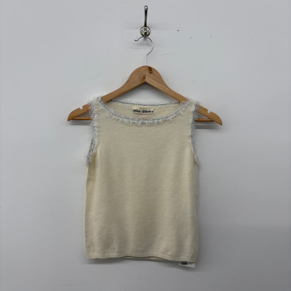 Miss Chloe 털 트리밍 니트 탑 여성 XS 상품이미지1