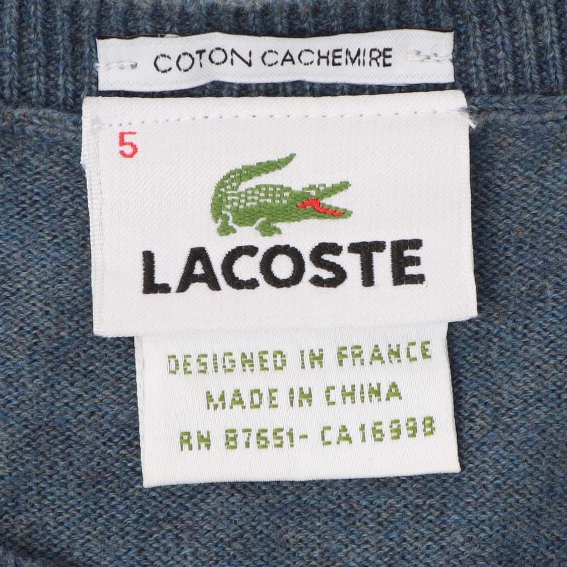 라코스테 블루 엘보우 패치 코튼 캐시미어 니트 상품이미지8