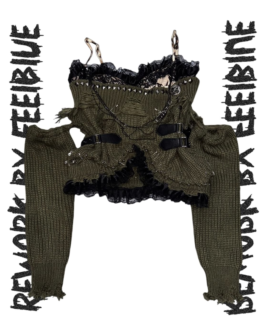 REWORK 032 Hand Distressed Knit Corset 상품이미지1