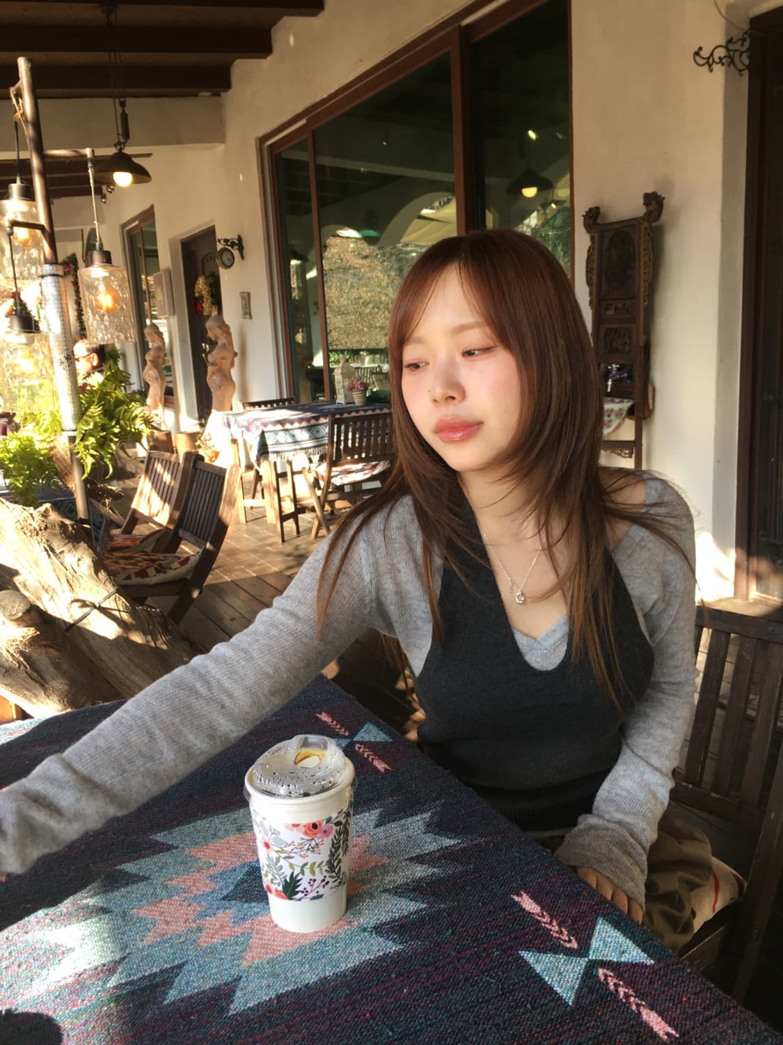 아워캐비넷 레이어드 니트 (free)(1번 시착) 상품이미지2