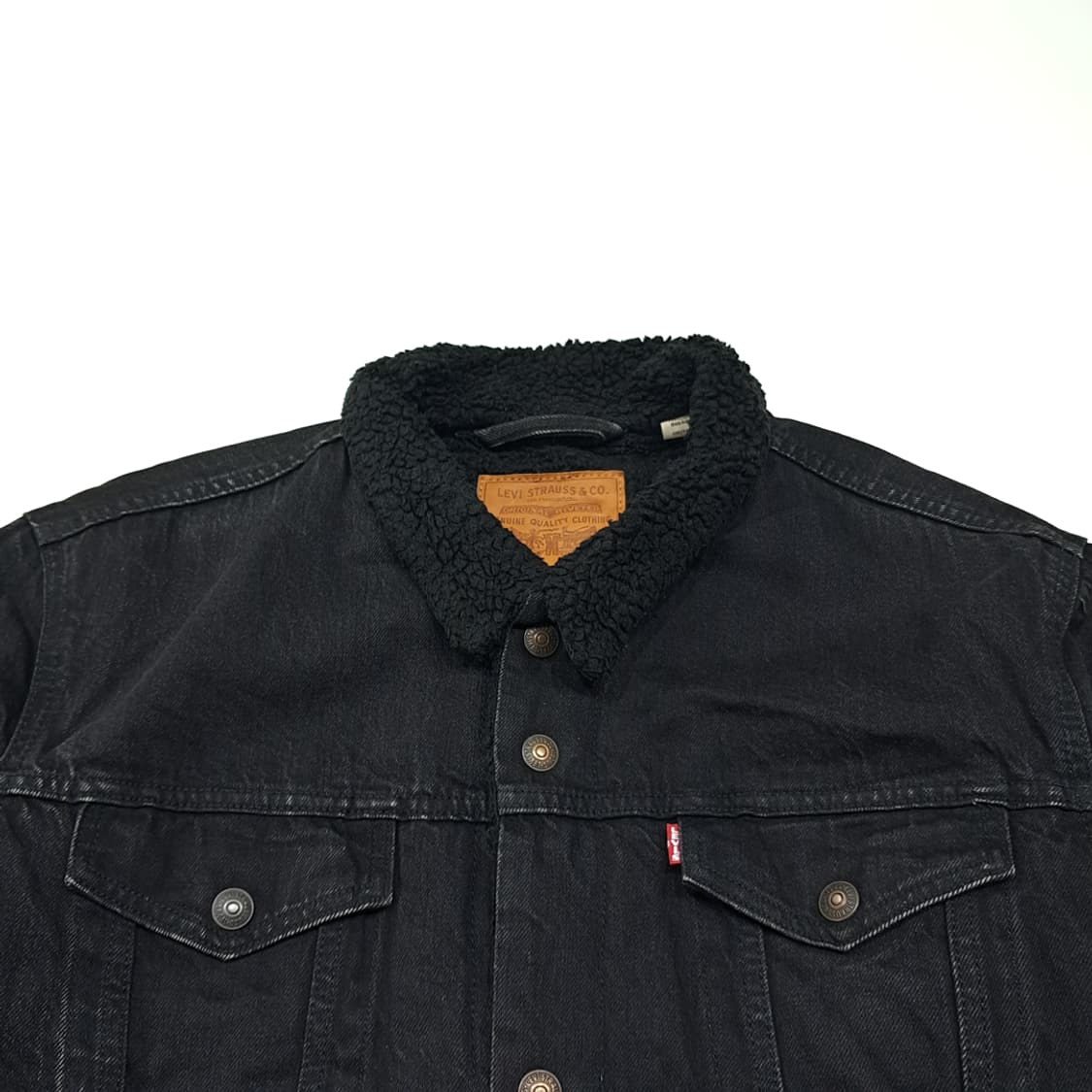 CL141 리바이스 프리미엄 빅E 셰르파 블랙 트러커 자켓 상품이미지2