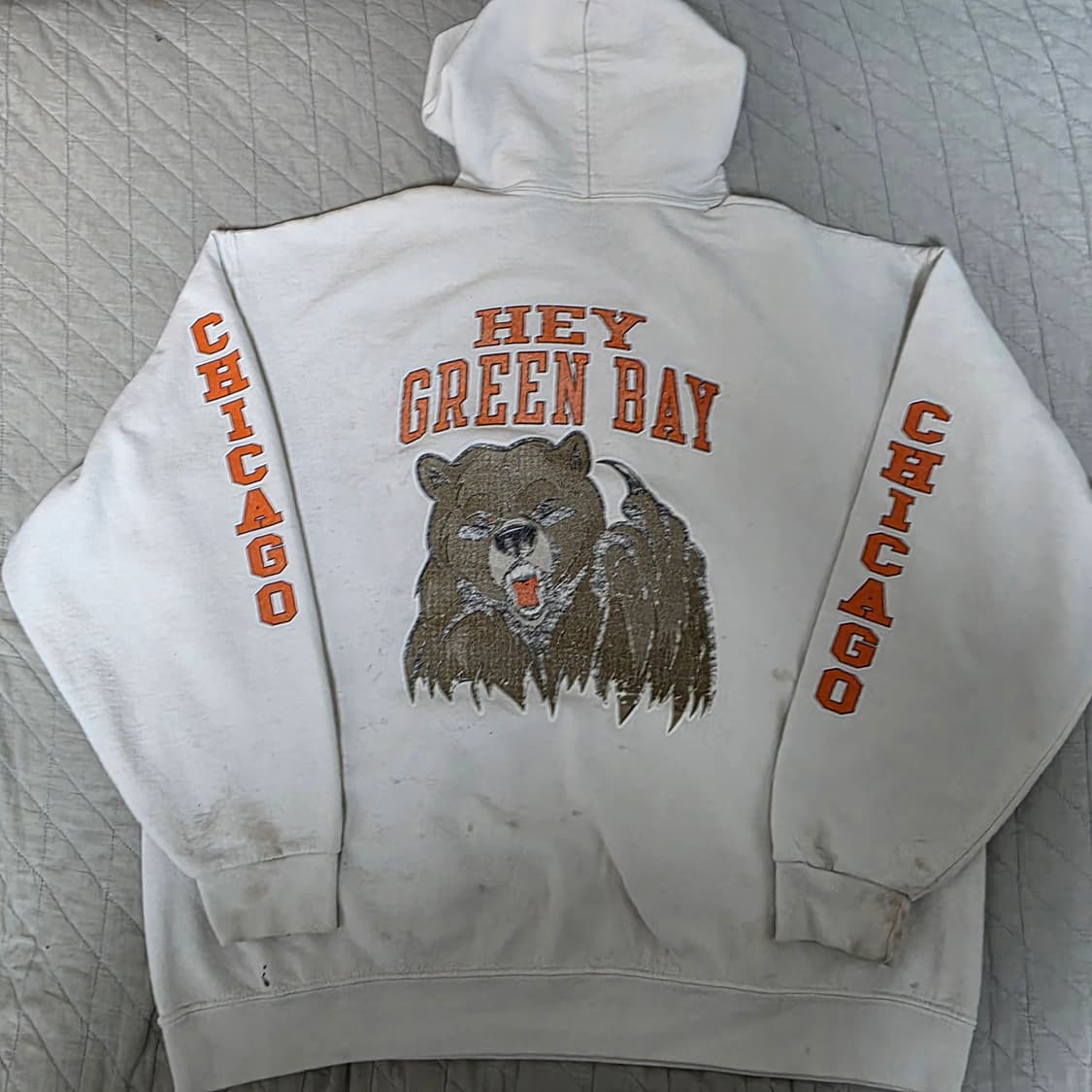 [XL] 00-90s 저지스 트래쉬드 FUCK YOU 베어 시카고 후드 상품이미지7