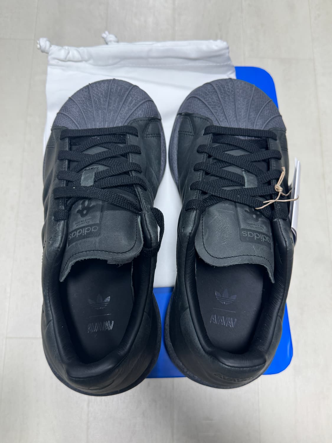 (W) 아바바브 x 아디다스 슈퍼스타 그레이 카본 220 새상품 상품이미지3