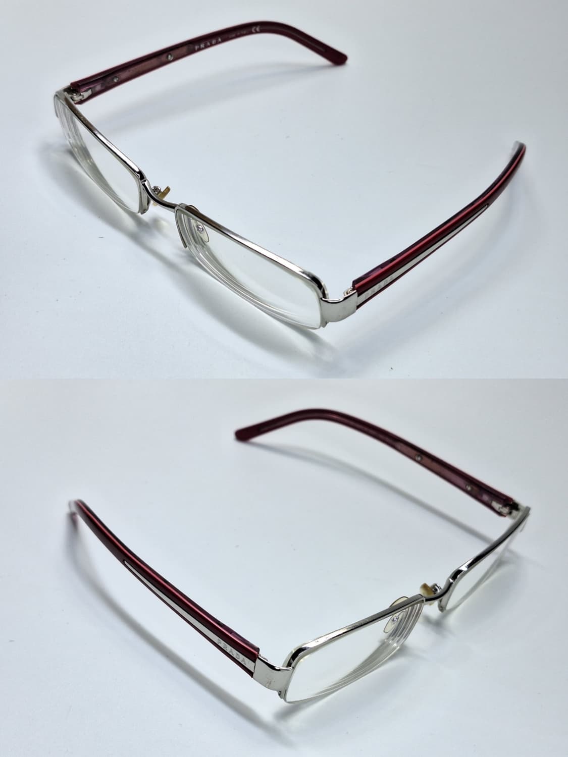 00s 빈티지 이탈리아제 프라다 PRADA VPR 691 반무테 안경테 상품이미지6