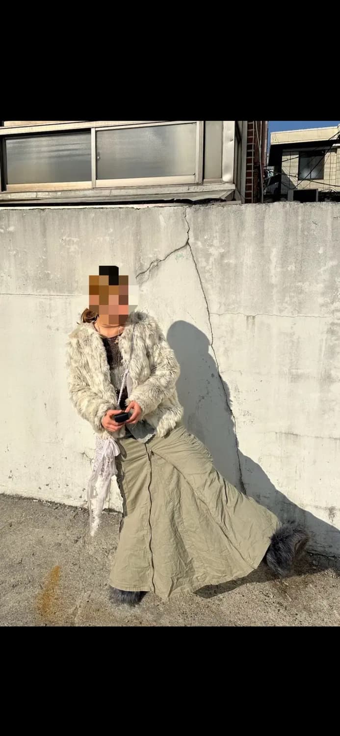 빈티지 카고 지퍼 스커트 상품이미지2