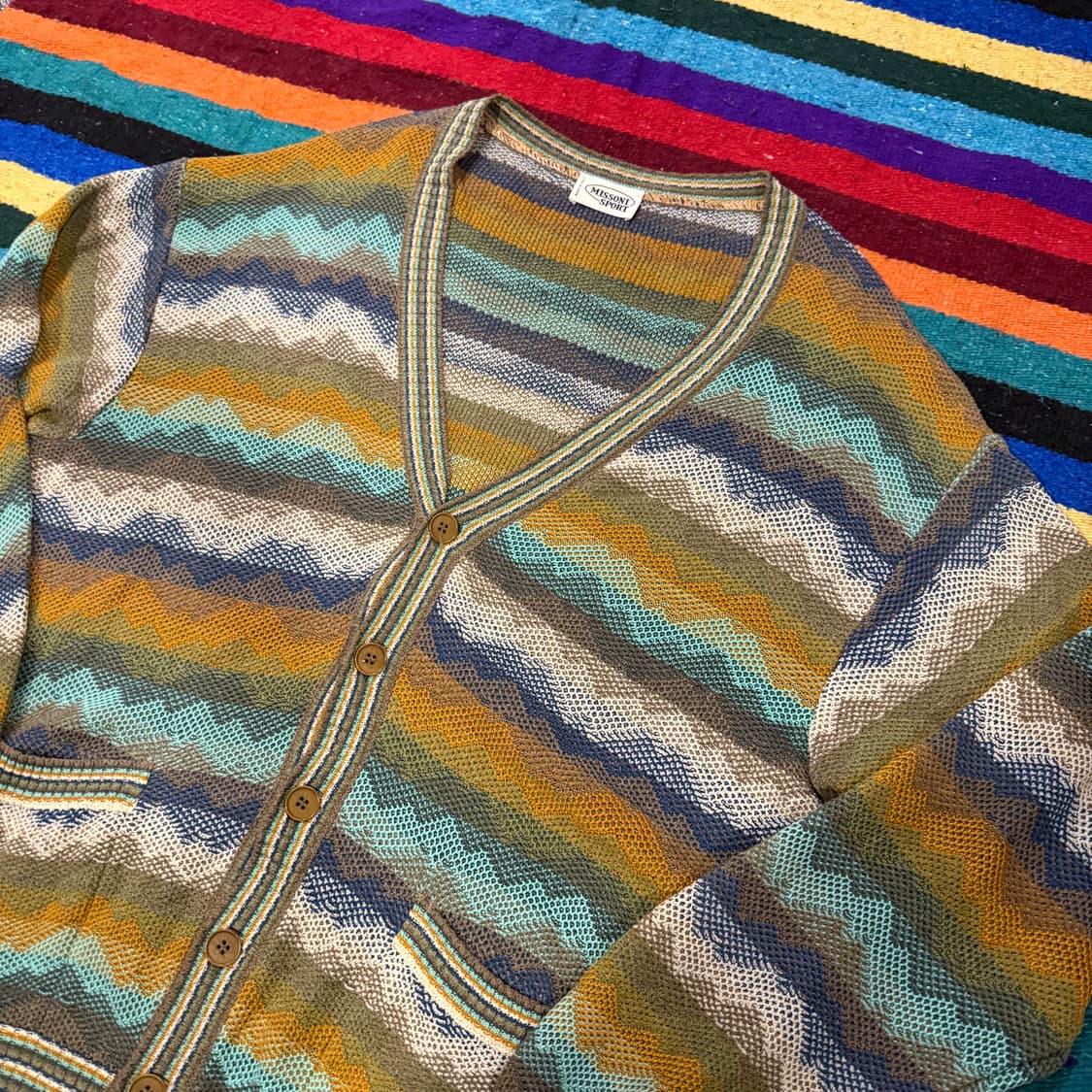 MISSONI SPORT 빈티지 케이블 니트 가디건 105 상품이미지2