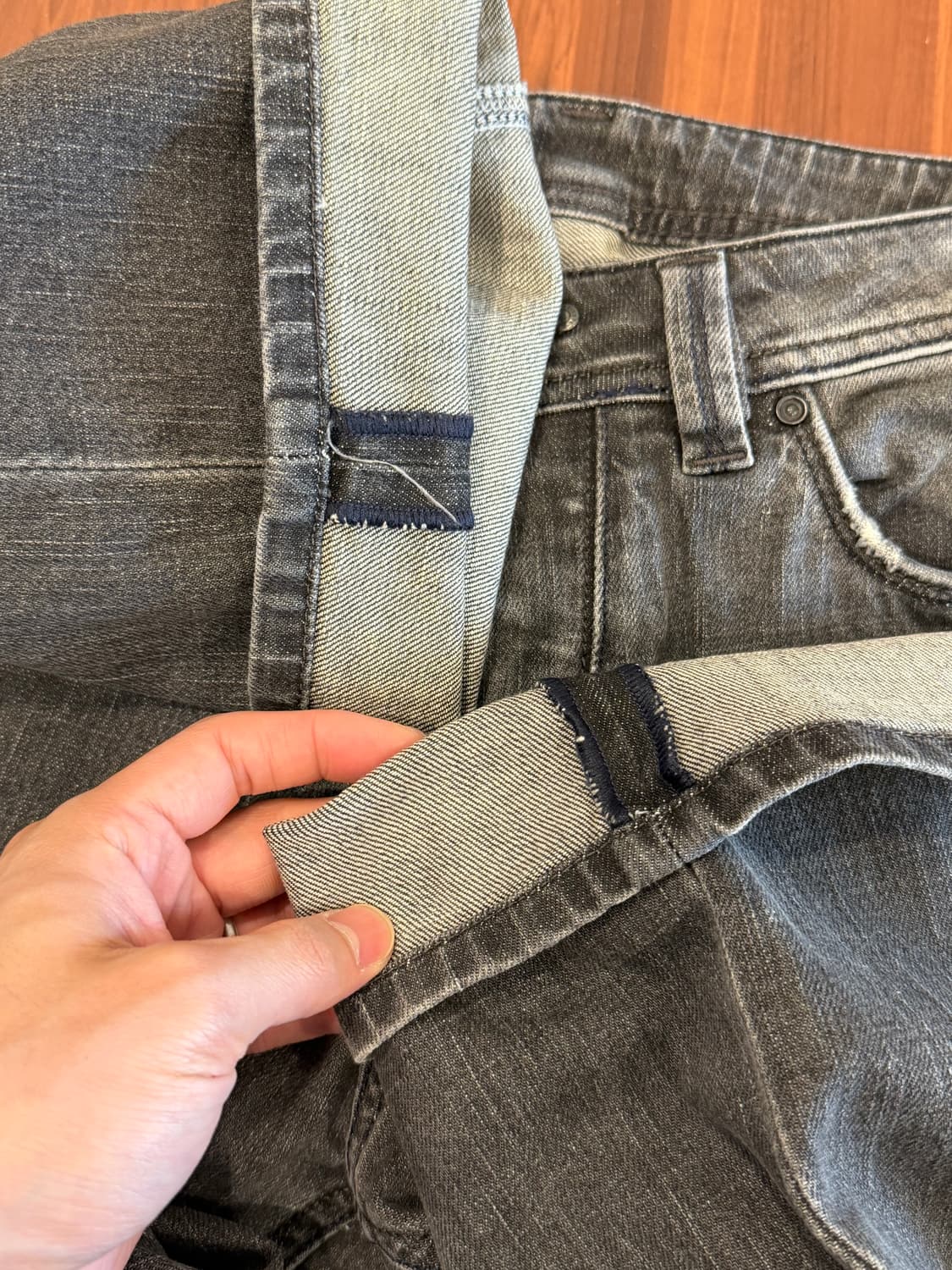 00s Diesel 디젤 YARIK B 흑청 데님 팬츠 (33inch) 상품이미지8