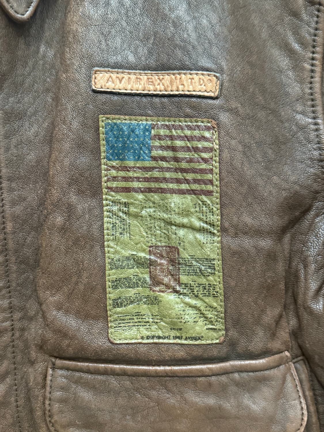 90s 아비렉스 a2 레더 붐버 자켓 상품이미지2
