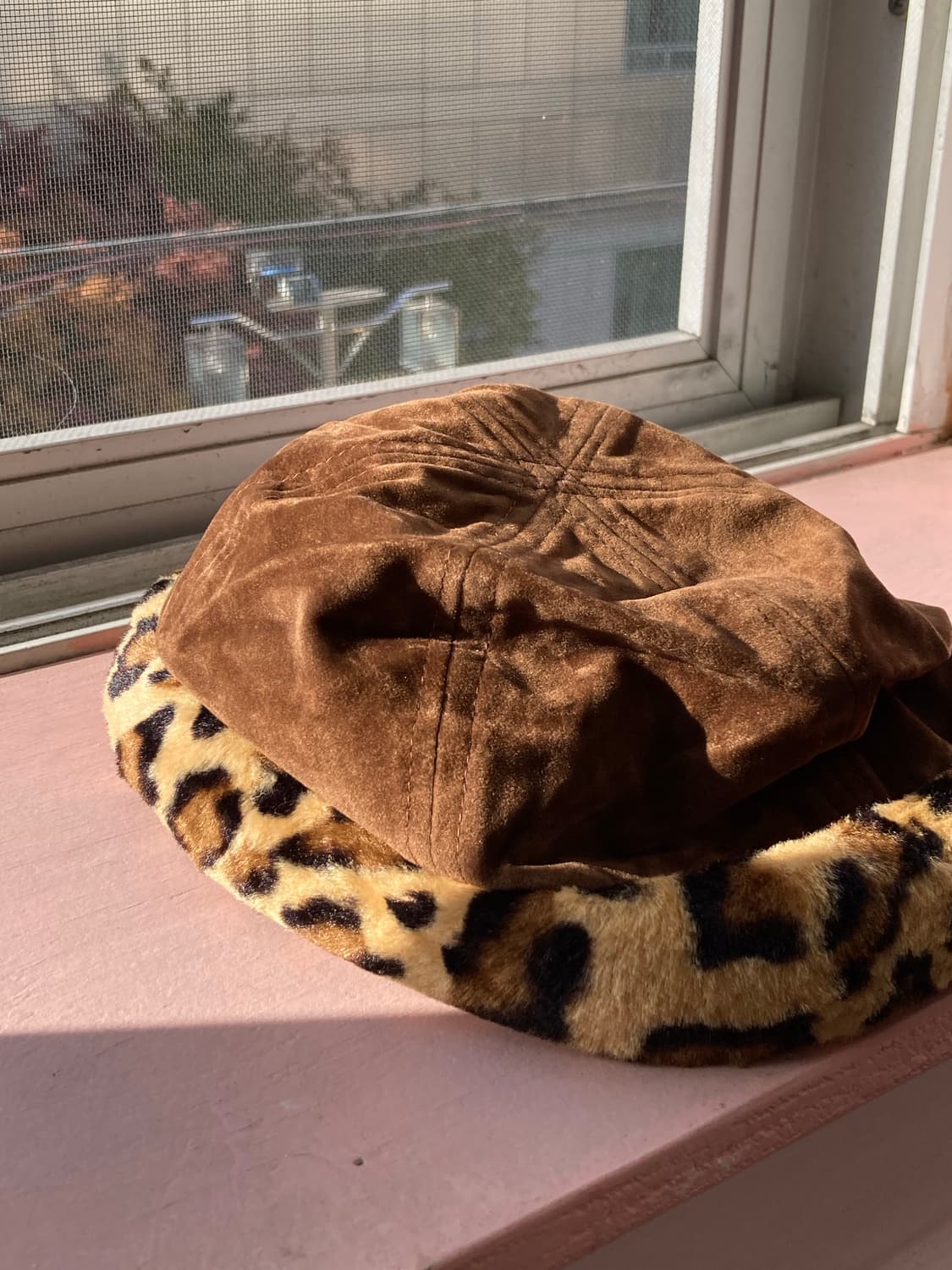 레오파드 벨벳 털모자 상품이미지5