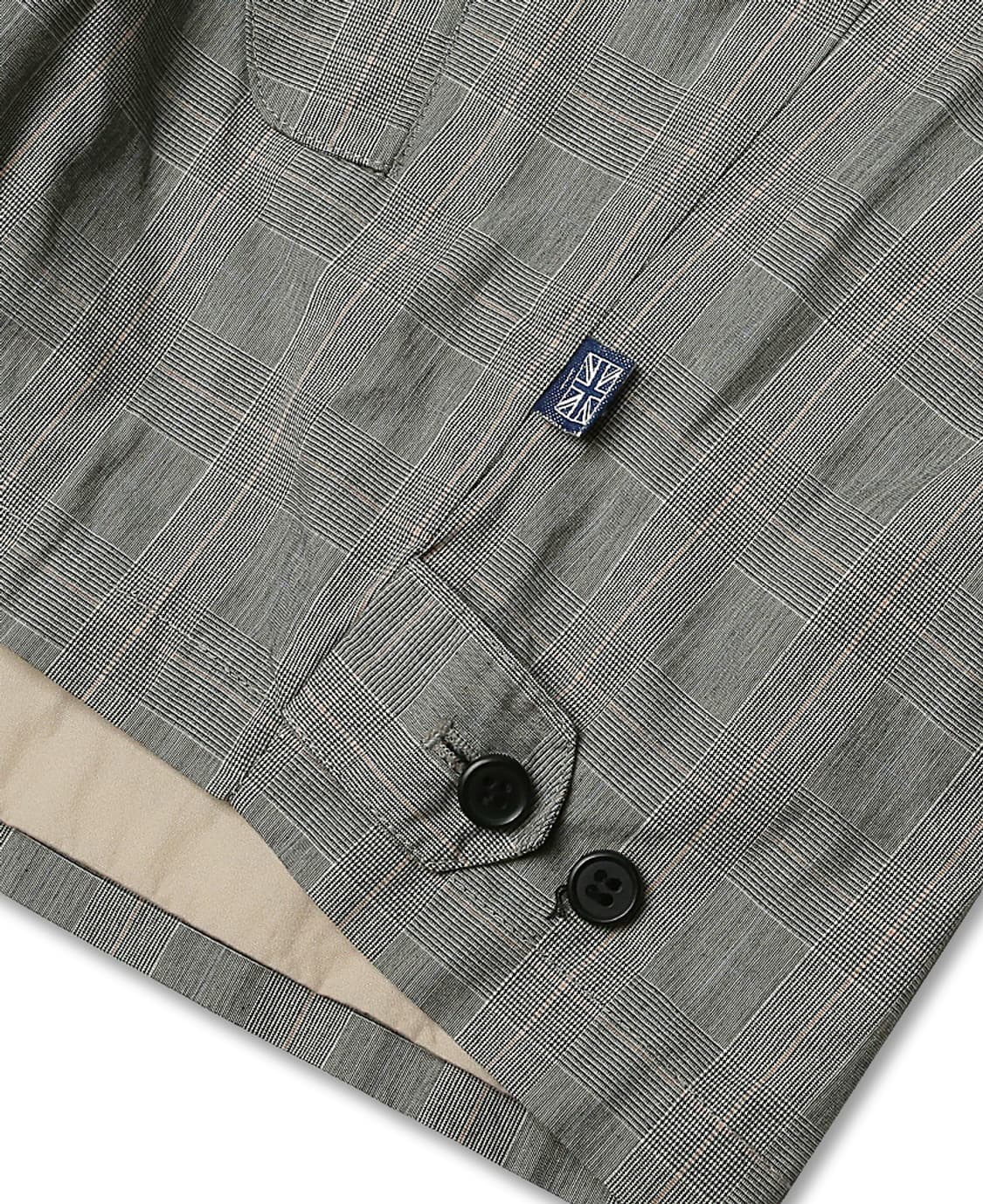 바라쿠타 [Baracuta] 그레이 체크 블루 라인 G1 블루종 자켓 상품이미지4
