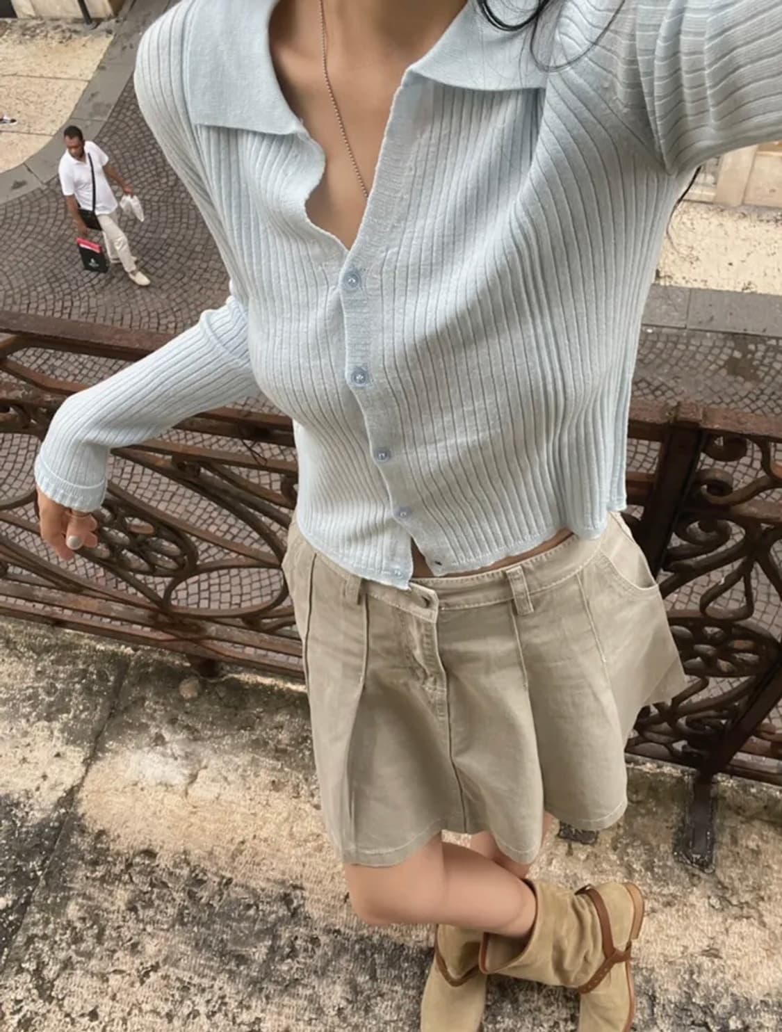 메이비베이비 디어리스트 alpe 가디건 워터리블루 상품이미지1