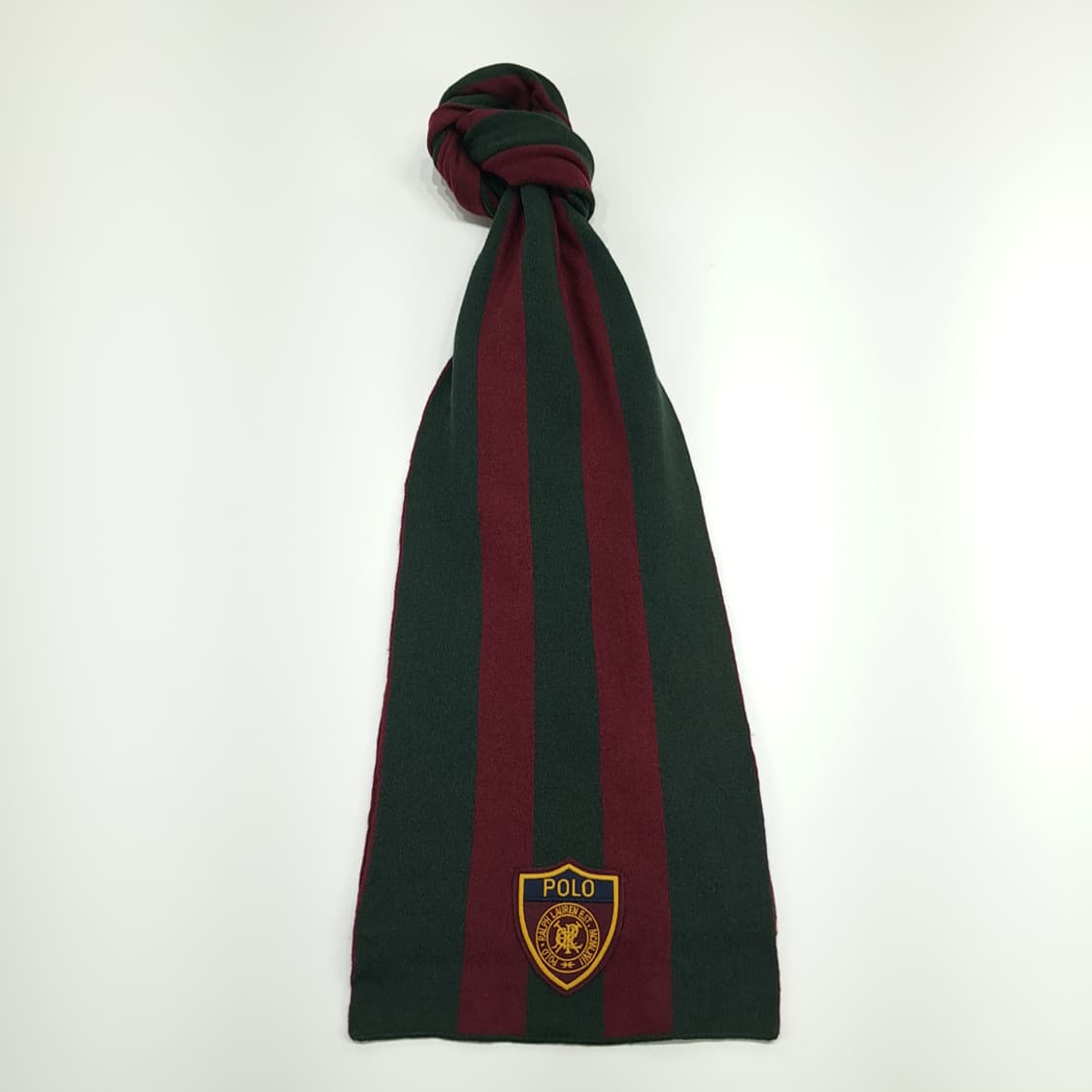 MX163 폴로 랄프로렌 크레스트 스트라이프 니트 목도리 머플러 상품이미지1