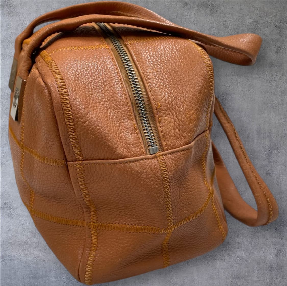 샤넬 Chanel 브라운 빈티지 가죽 보스턴백 숄더백 상품이미지3