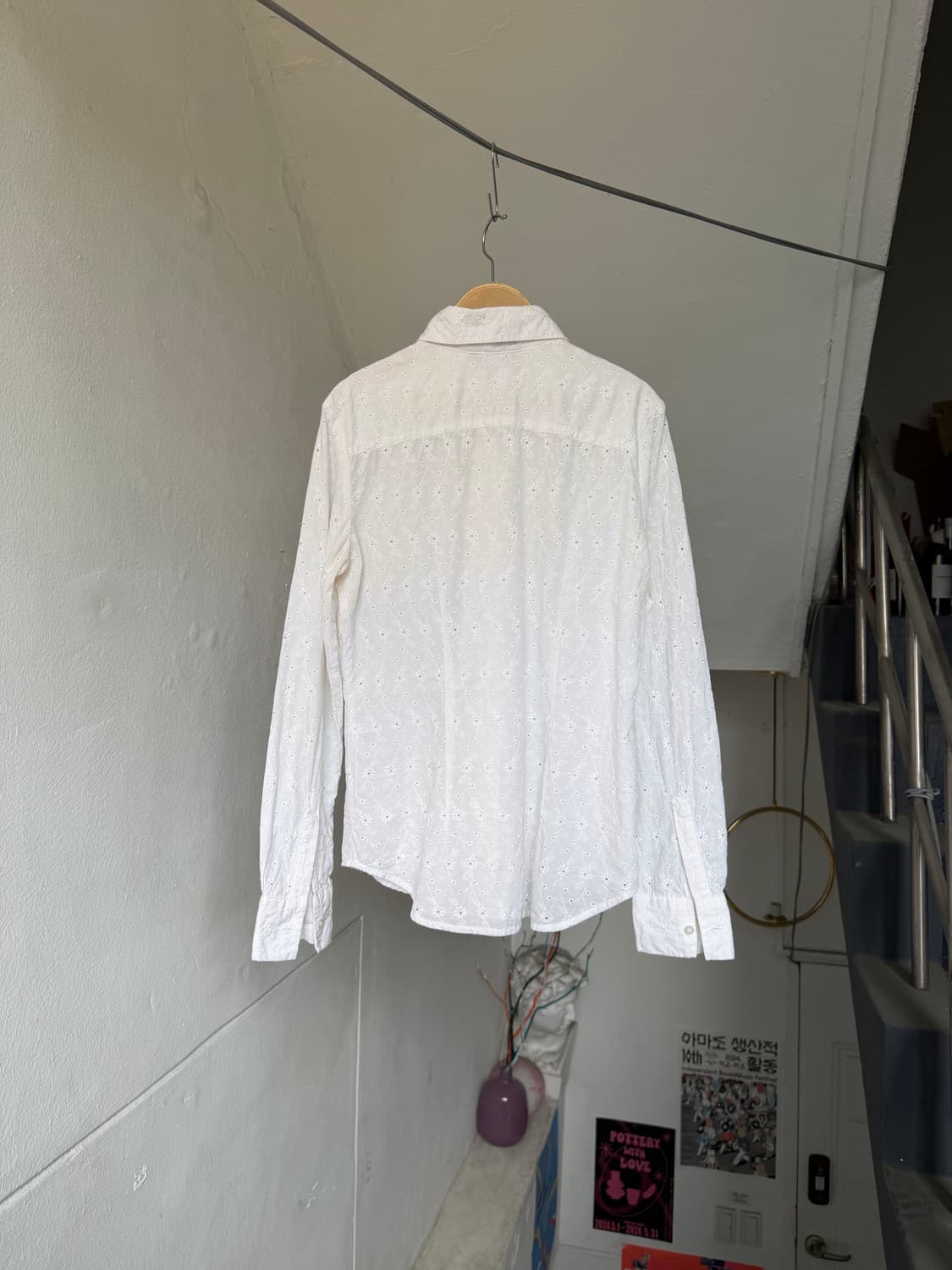 빈티지 레이스 펀칭 셔츠 상품이미지5