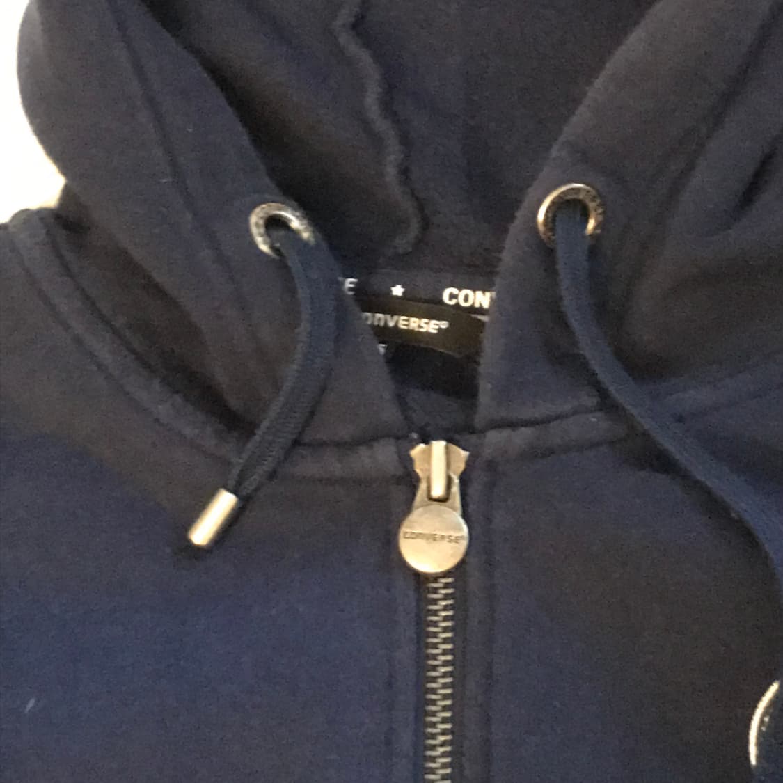 Converse 컨버스 백프린팅 슬림핏 기모 후드집업 상품이미지5