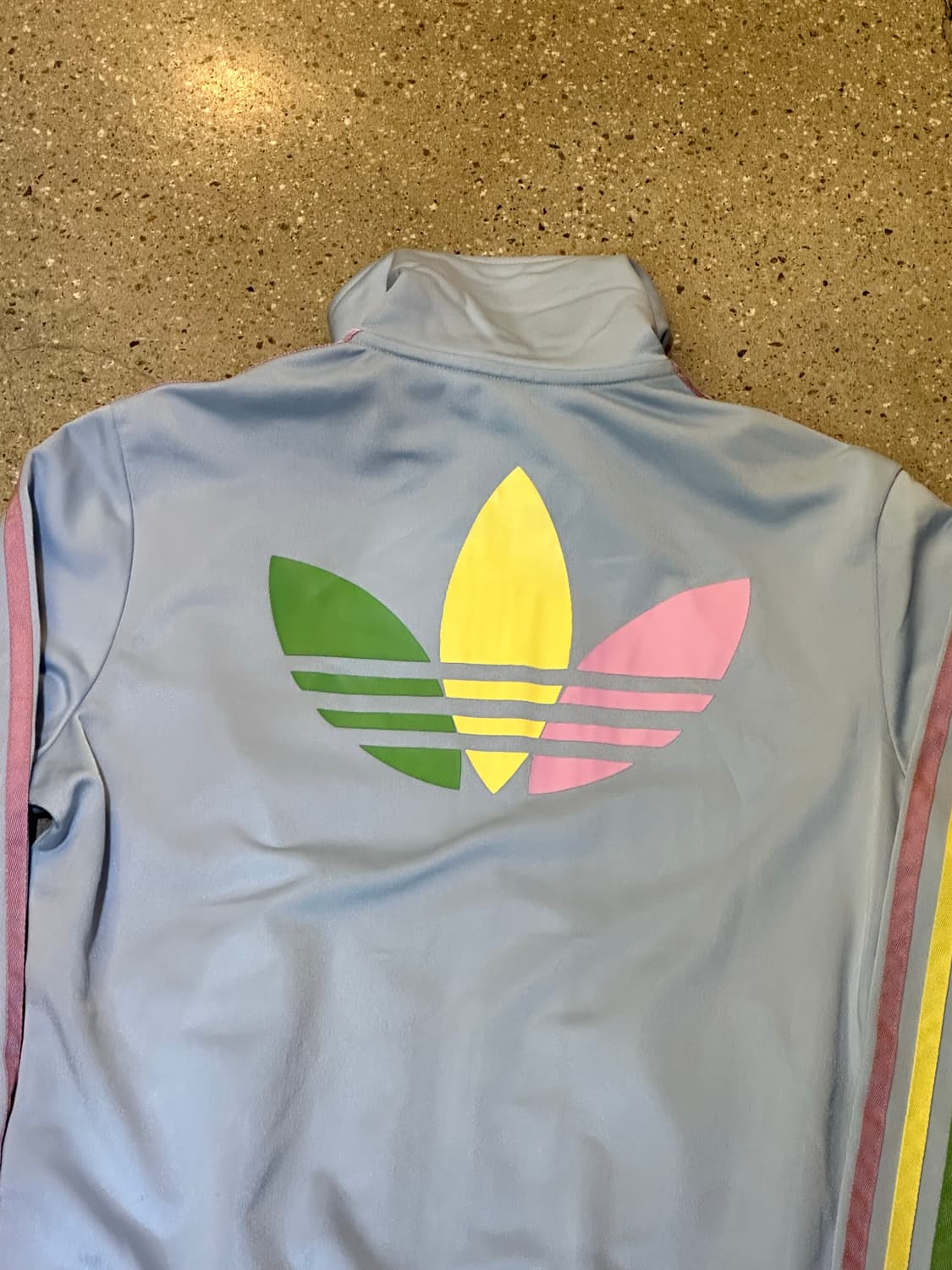 ADIDAS 아디다스 베이비블루 레인보우 삼선져지💯 상품이미지1