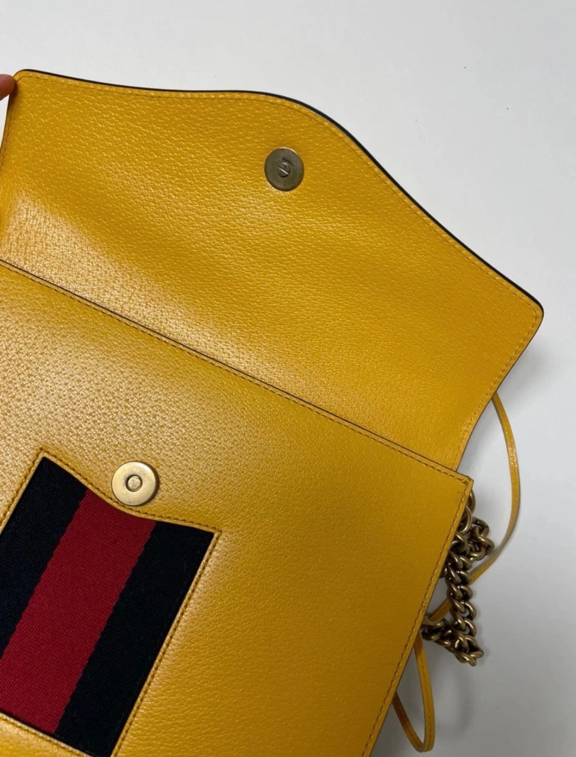 구찌 주미 체인백 옐로우 금장 상품이미지7