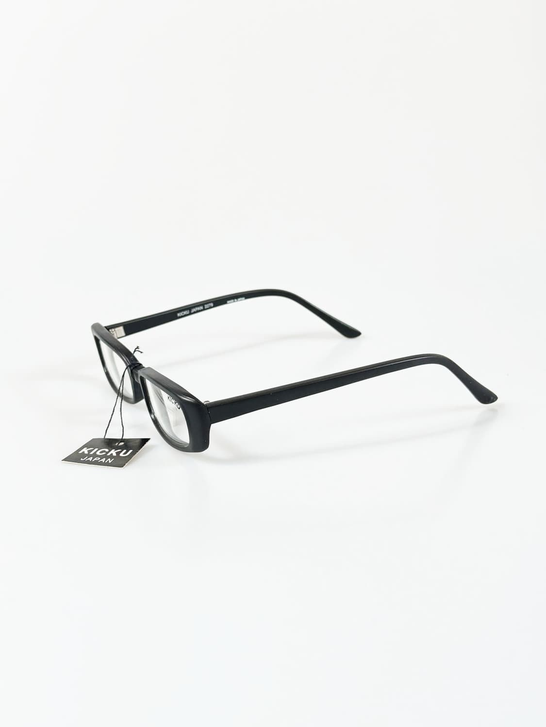 90s KICKU JAPAN 맷블랙 뿔테 스퀘어 빈티지 안경 상품이미지3