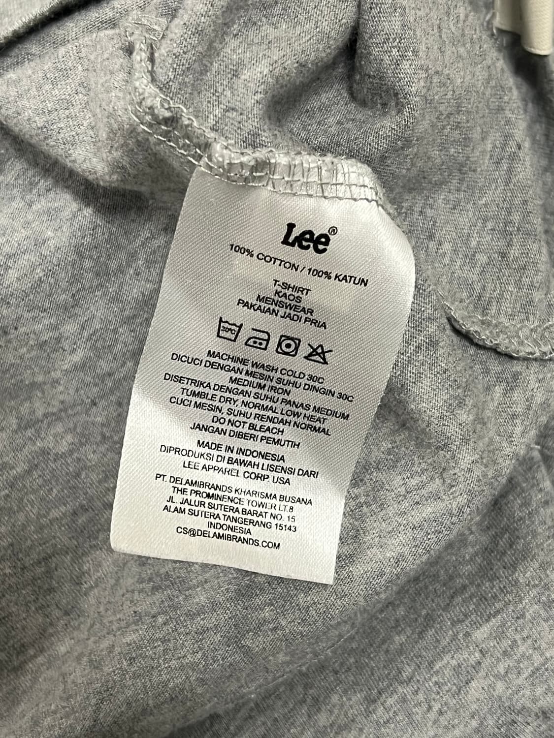 (L) LEE 반팔 티 그레이 상품이미지4