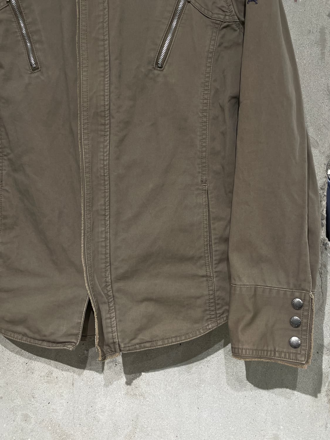 버버리 블랙라벨 90’s 라이트 브라운 히든 집 자켓 상품이미지5