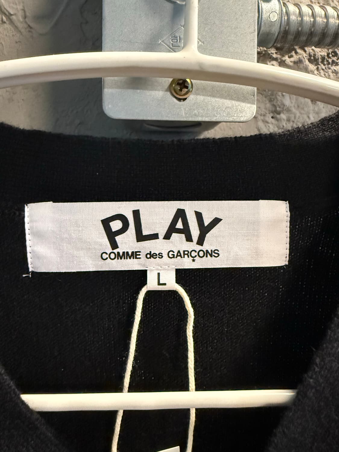 L 꼼데가르송 COMME des GARCONS 하트 와펜 가디건 블랙 상품이미지5