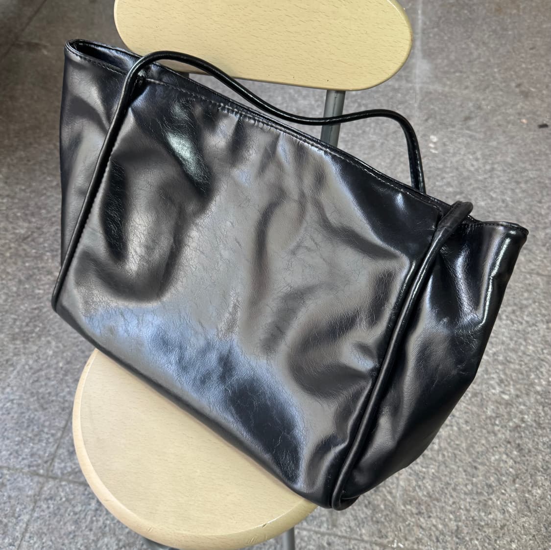 VTG JPN 페이크 레더 숄더백 상품이미지2