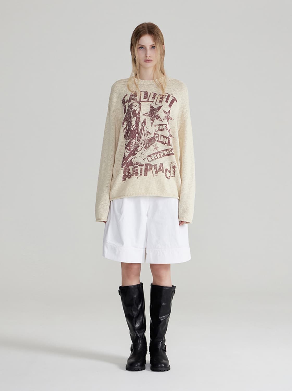 팔렛 락 밴드 니트 아이보리 상품이미지6