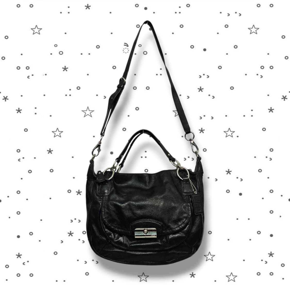 COACH 코치 크리스틴 레더 라운드 사첼백 상품이미지1