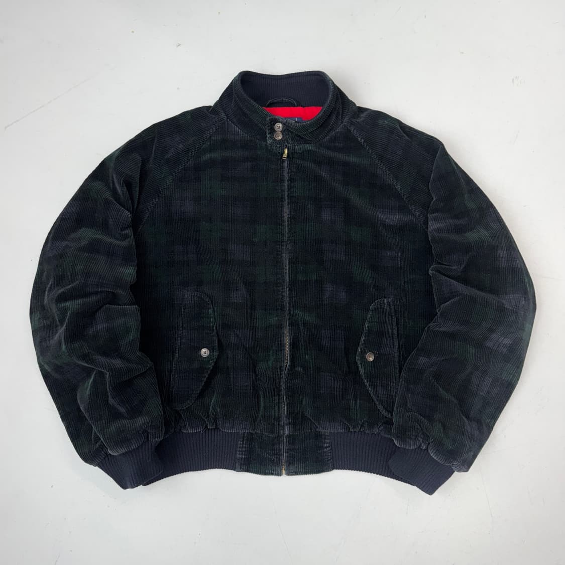 폴로 90s 코듀로이 헤링턴 울 타탄 체크 바라쿠타 자켓 상품이미지2