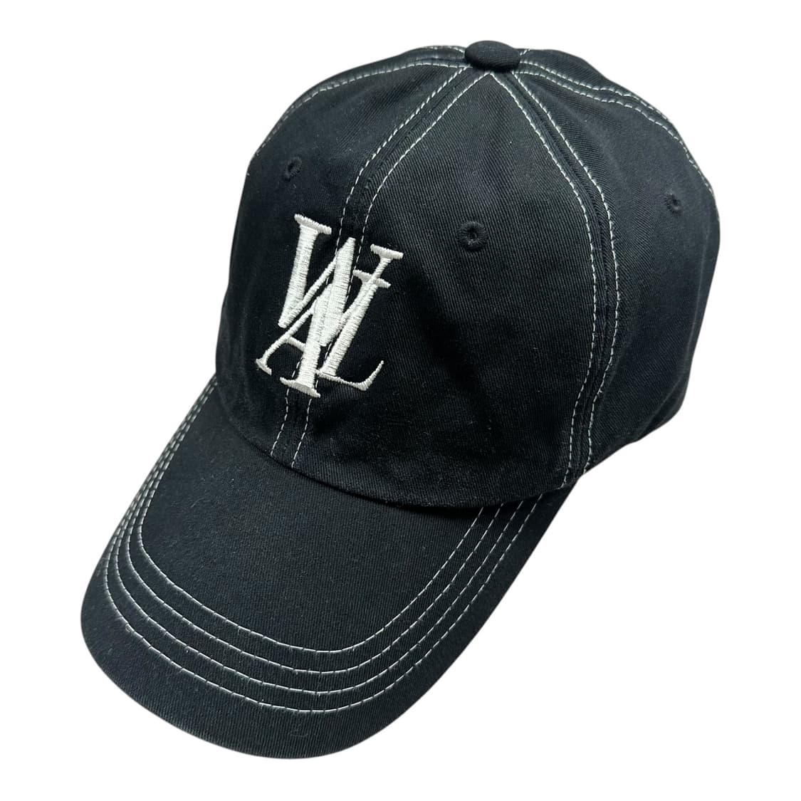 ✨ (바배) 우알롱 블랙 스티치 볼캡 모자  상품이미지1