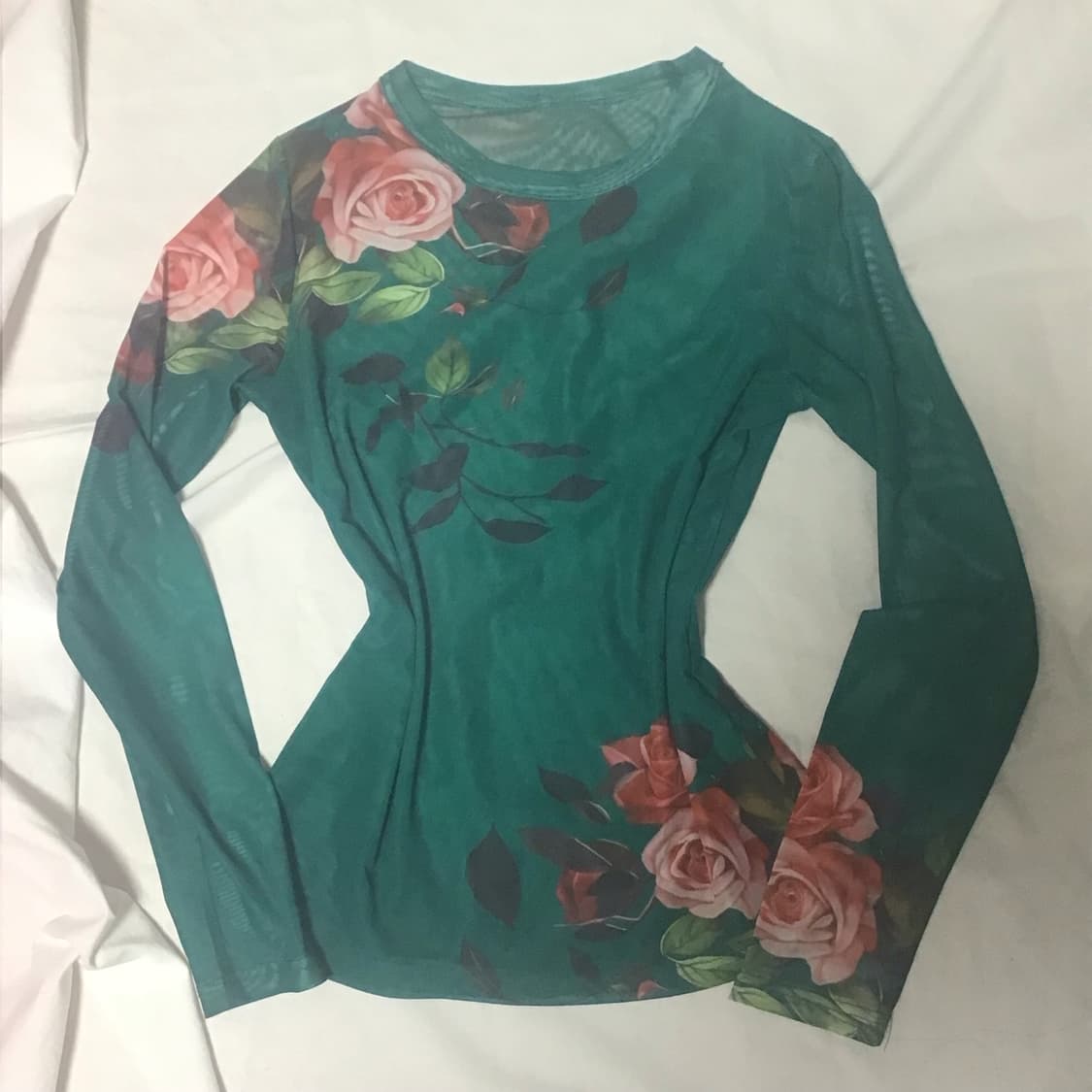 모리 하구미 오리엔탈 플라워 시스루 롱슬리브 상품이미지1