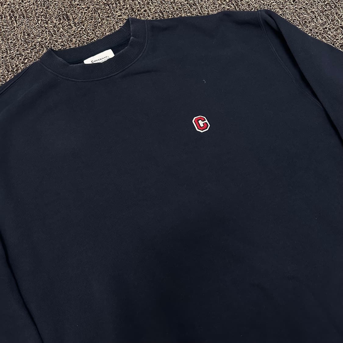커버낫 C 로고 맨투맨 네이비 L 상품이미지2
