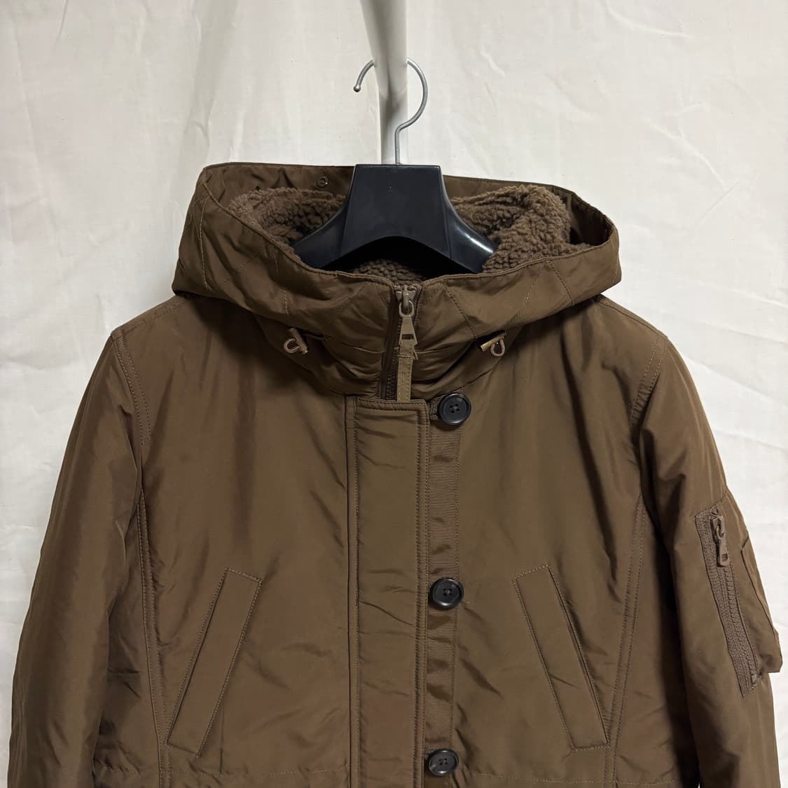 유니클로 N3B 베이스 하이브리드 다운 파카 / 브라운, L 상품이미지2