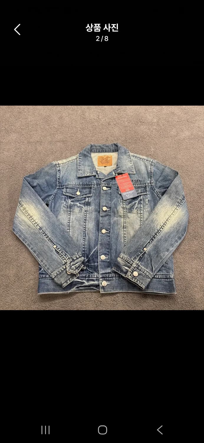 [정품/M] EVISU 에비수 데님 청자켓 데미지 워싱 c1 상품이미지2
