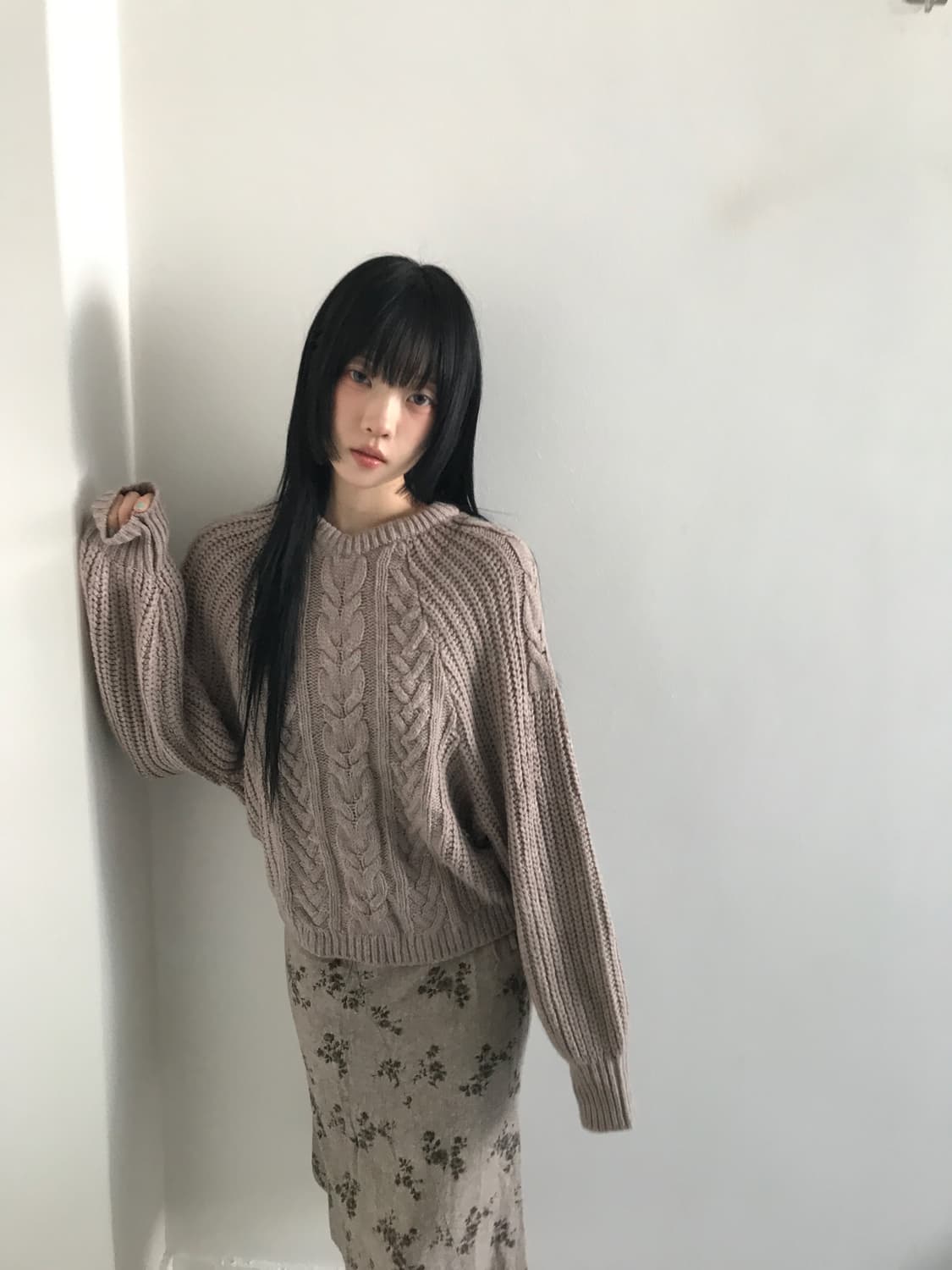 Floret long skirt(beige) 상품이미지4