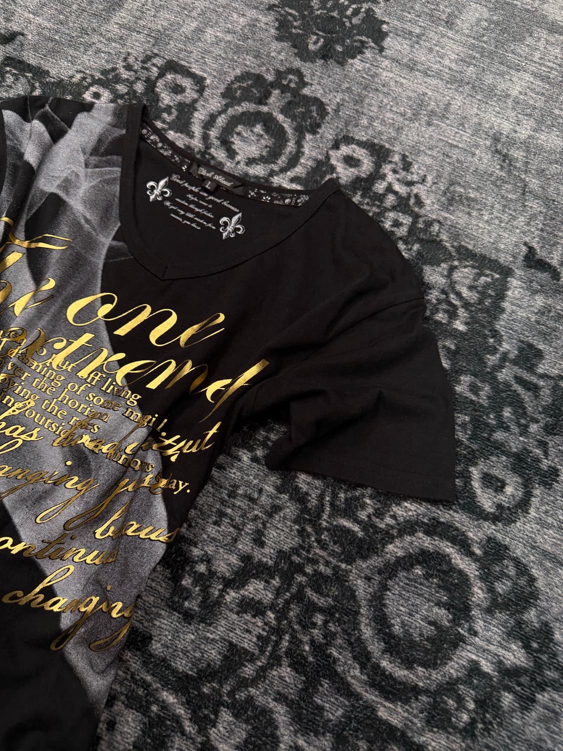 Clash ahead 00s smoke lettering t shirts 상품이미지3