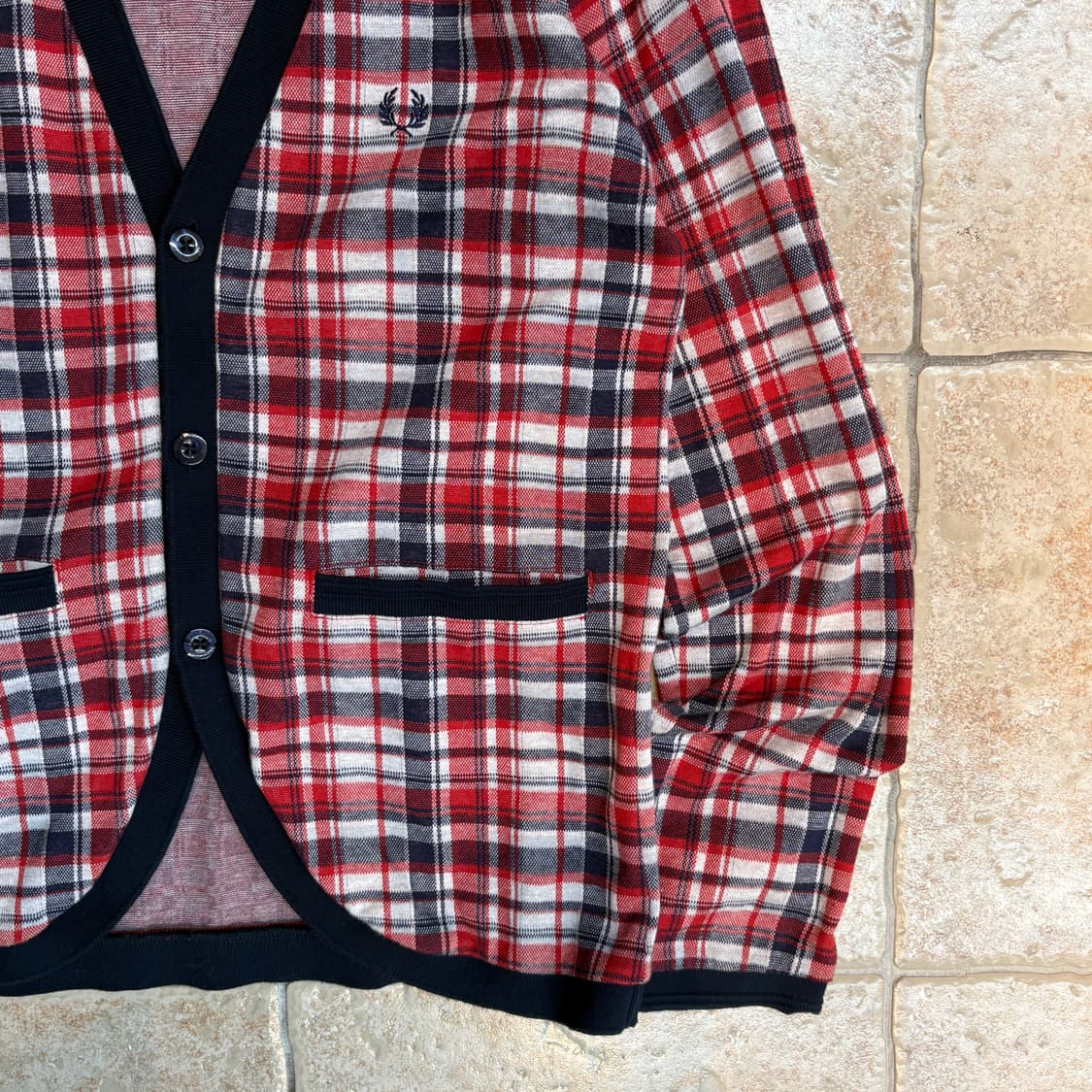 FredPerry ivy check pattern cardigan JP 상품이미지3