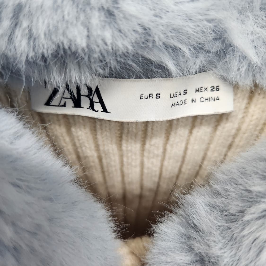 자라ZARA 퍼카라 골지 니트 크롭가디건 S(S) 상품이미지5