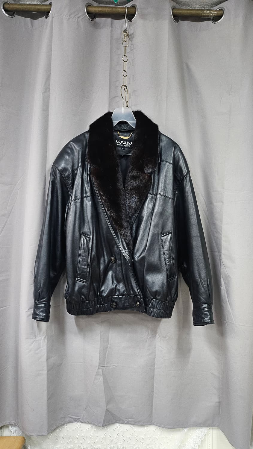 이태리   양가죽 밍크 카라 자켓  상품이미지1