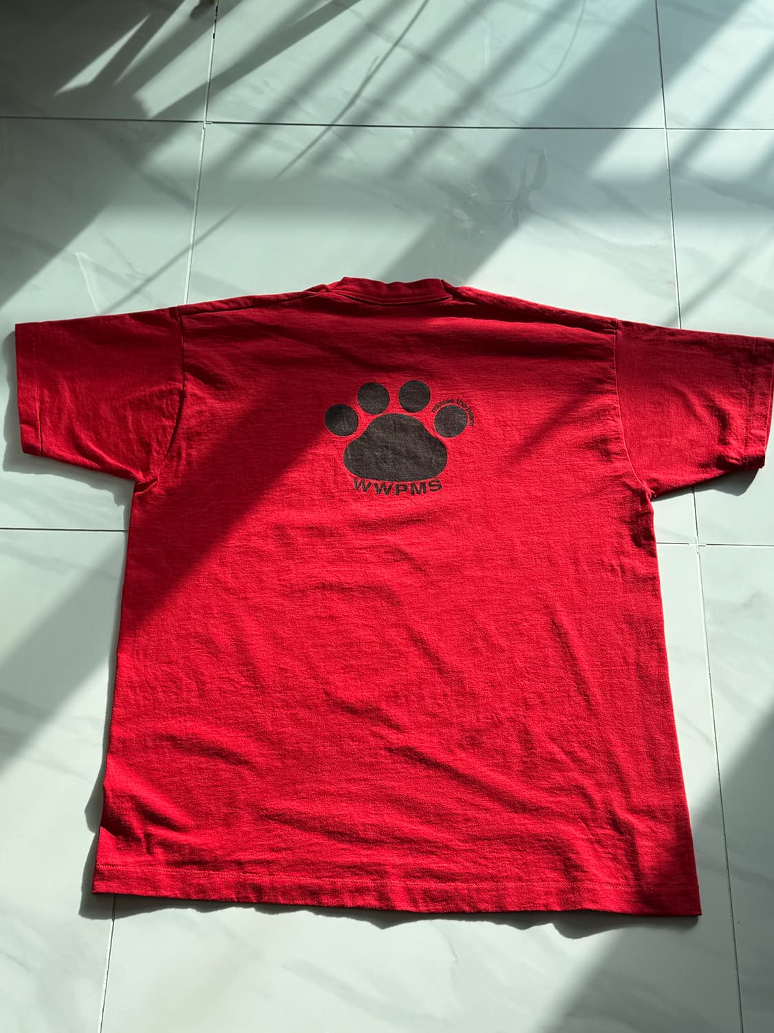 90s 프루트 오브 더 룸 '음양 & 발바닥' 그래픽 티셔츠 (XL) 상품이미지3