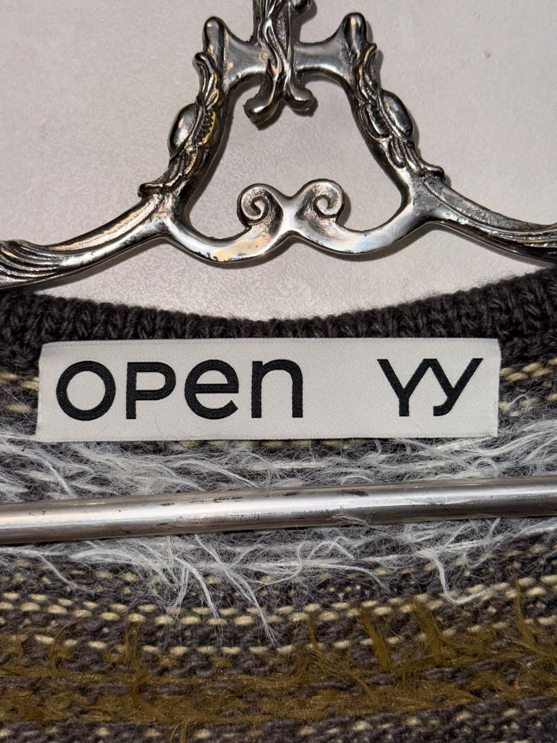 OPEN YY FAIR ISLE SWEATER charcoal 상품이미지4