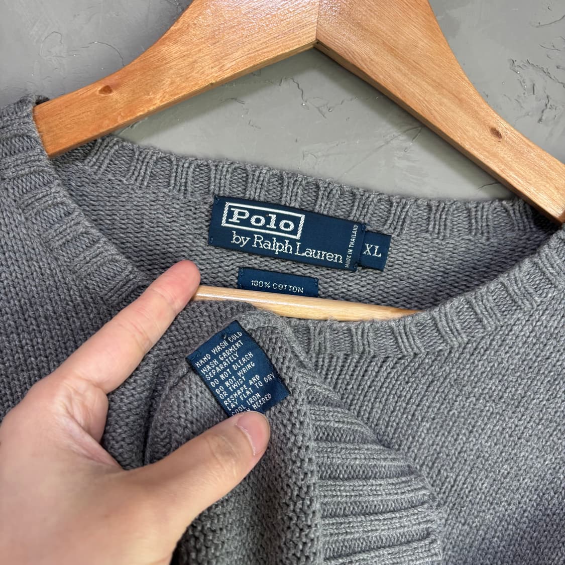 폴로 랄프로렌 라운드넥 니트 그레이 상품이미지3