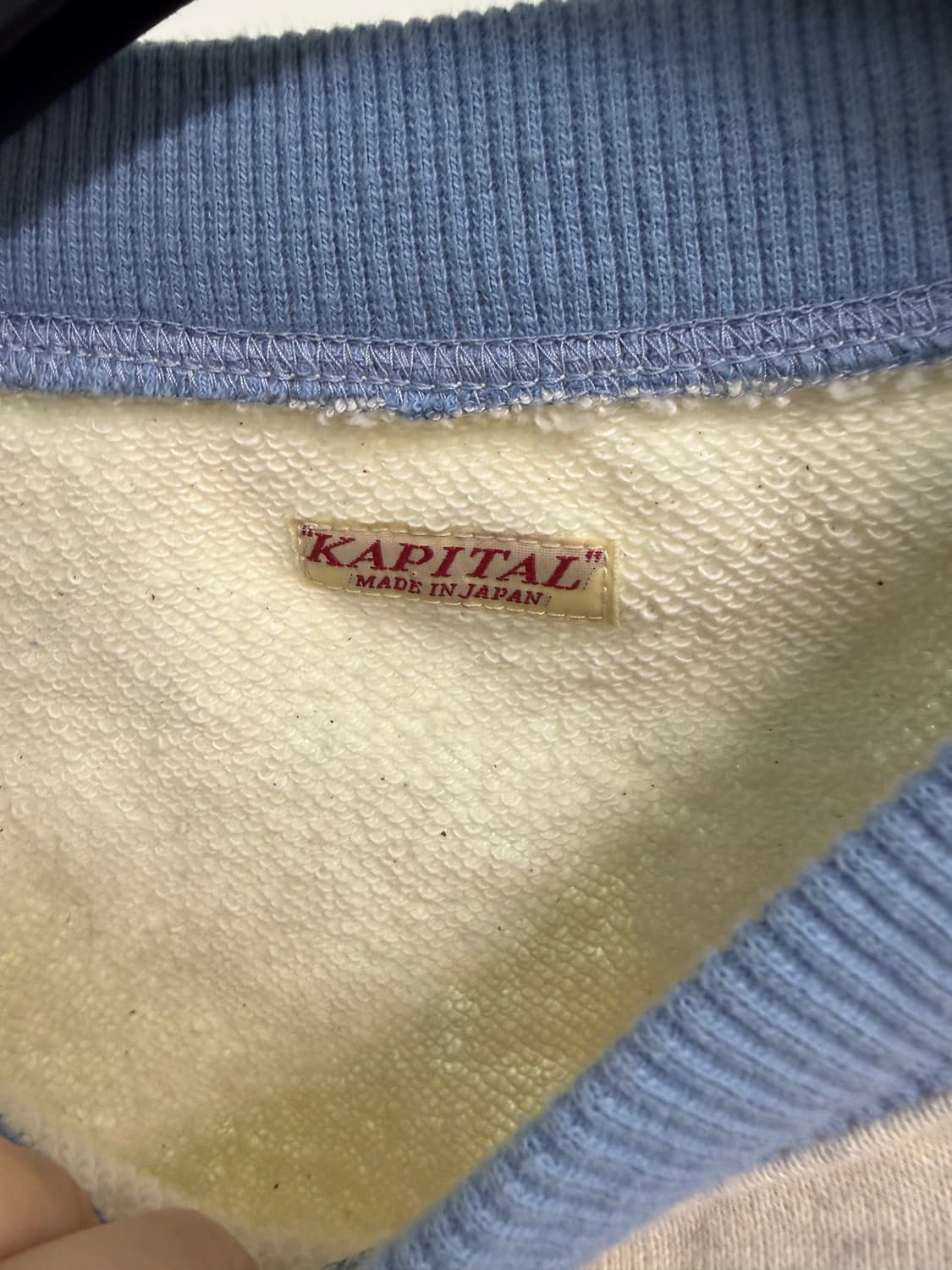 Kapital 럭키 배터리 버드 30플리스 링거 스웨트셔츠 상품이미지3