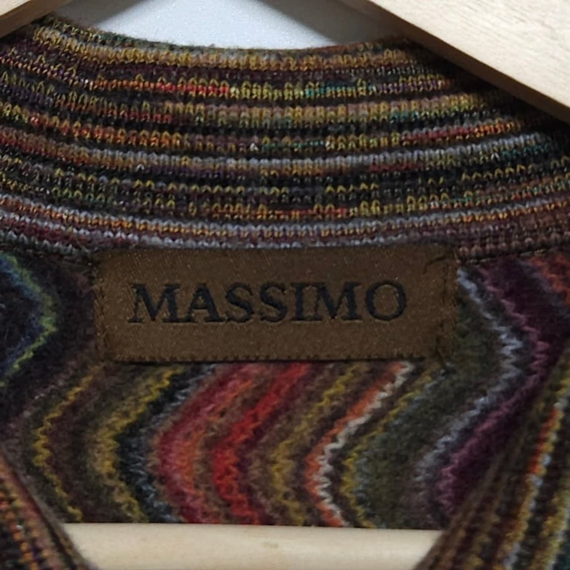 100 MASSIMO 마시모 지그재그 울 니트 카라니트 멀 상품이미지6