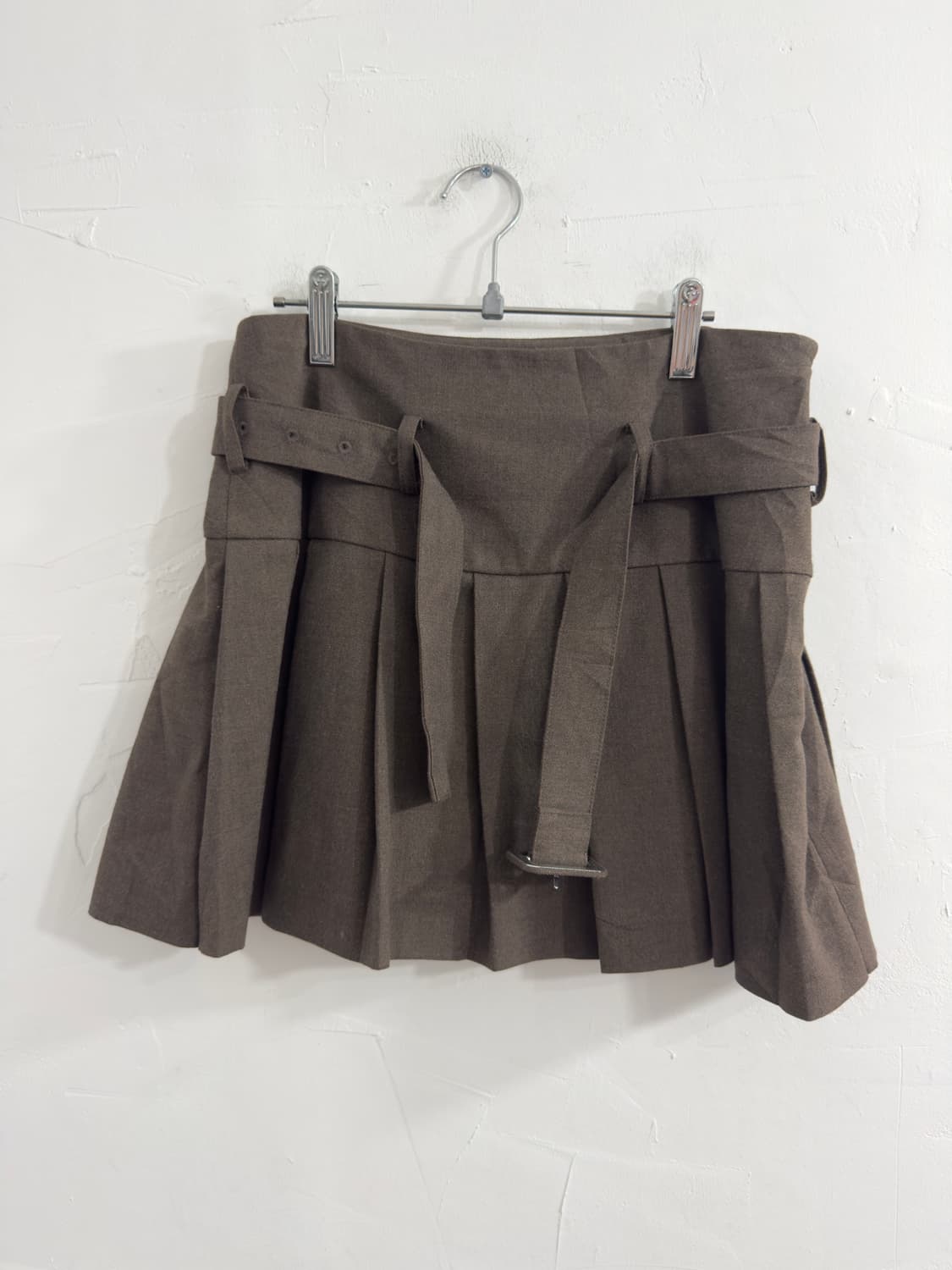 moussy brown pleats belt mini skirt 상품이미지4