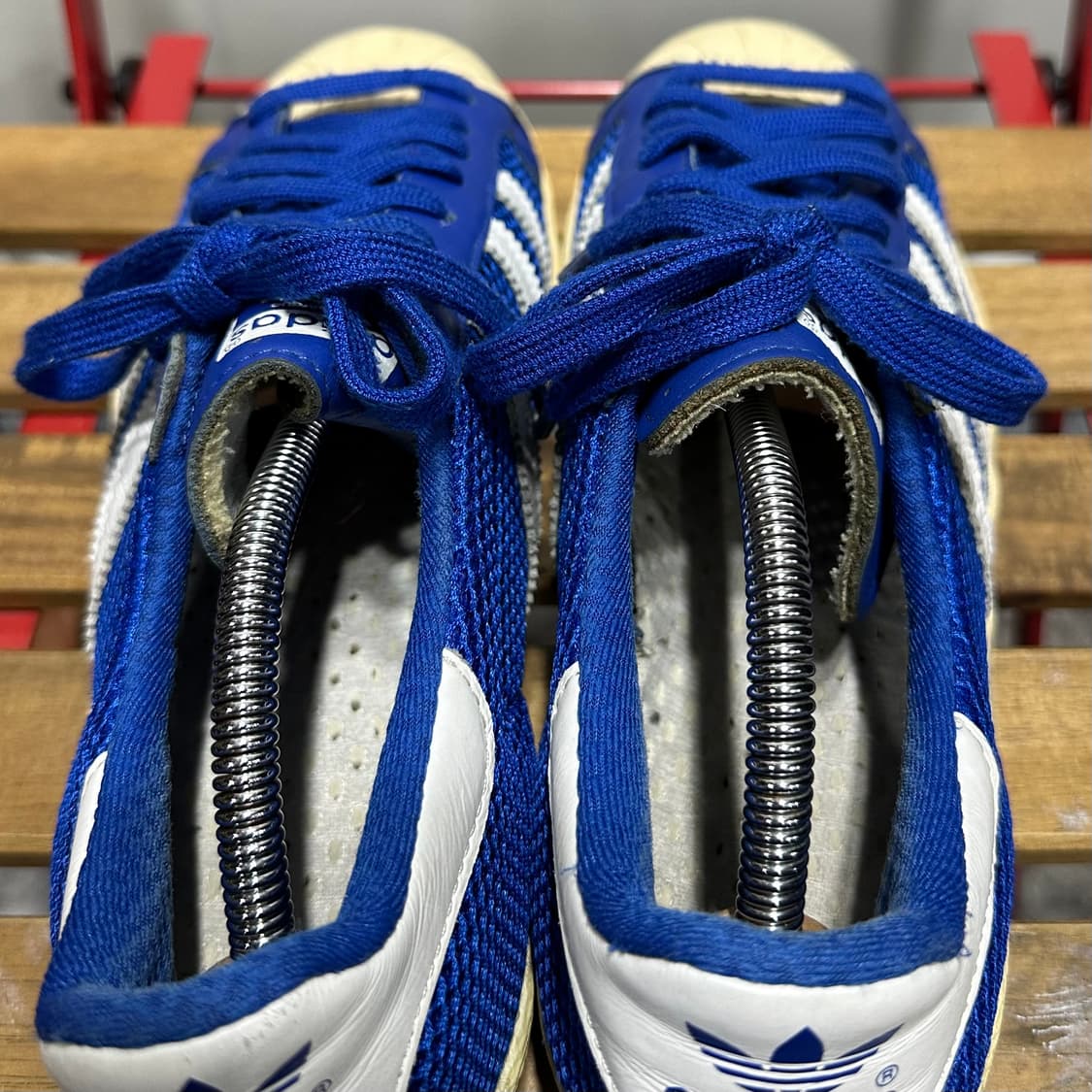 280) 아디다스 운동화 남성 남자 신발 슈퍼스타 OG 블루 메쉬 상품이미지5