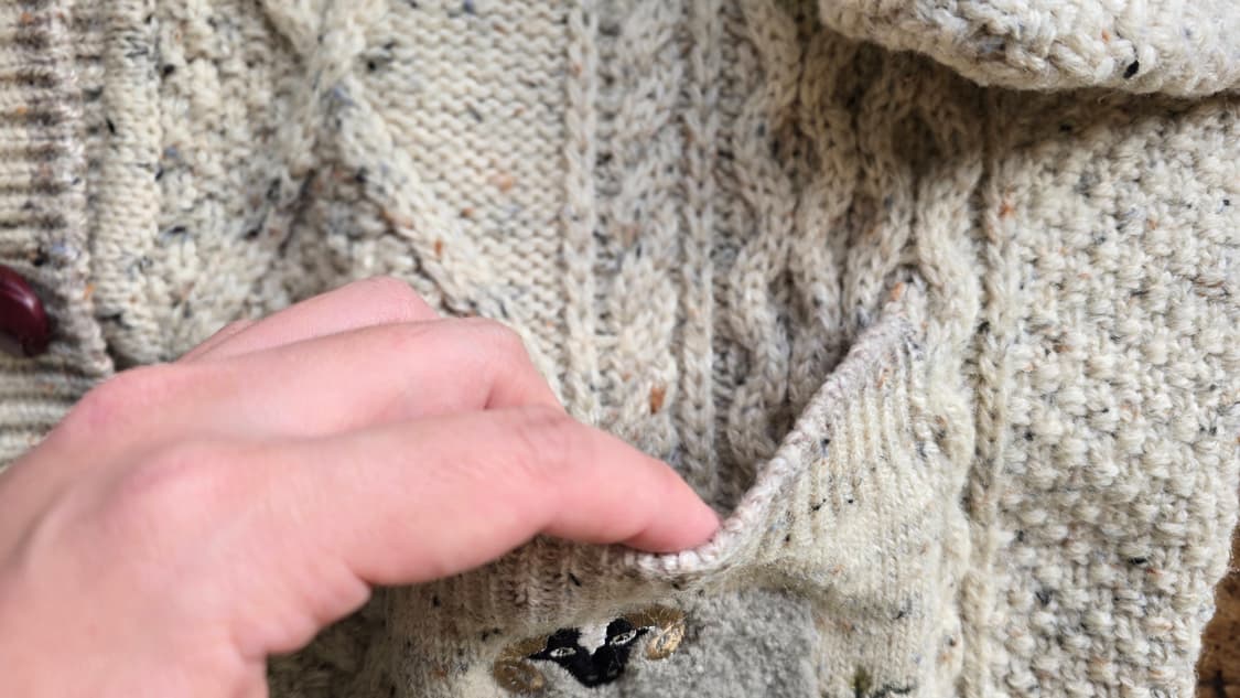 ACORN 유로 빈티지 피셔맨 가디건 L 상품이미지3